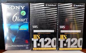 lot 137 image: NEW VINTAGE VHS 6 HOUR RECORDING TAPES - SEALED