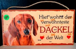 lot 139 image: CUTE DASCHOUND WALL DECOR
