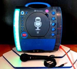 lot 146 image: Singing Machine Classic Series SML363BK Black Bluetooth Karaoke System wMic