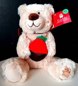 lot 153 image: Berry Loved Bear Teddy Bear wChocolate Covered Strawberry soft plush 9