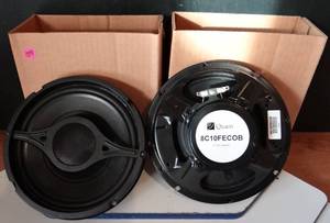 lot 159 image: NEW SET OF 2 - Quam Nichols 8 Coaxial Speaker 8 Ohm 20 Watts Rms Foam Edge Surround - 8C10FECOB $$$