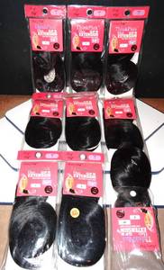 lot 166 image: NEW SELLERS LOT OF 9 - LORD & CLIFF THINK PINK 14 CLIP IN HAIR EXTENSION - COLOR 1 (9X$)