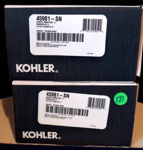 lot 171 image: NEW LOT OF 2 - KOHLER K-45981-SN Awaken 72-Inch Ribbon Hose, Polished Nickel