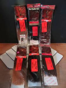 lot 172 image: NEW LOT OF 6 - LORD & CLIFF NEW YAKI HAIR - 10 EXTENSIONS TANGLE FREE - ASSORTMENT OF COLORS $$