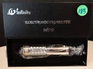 lot 183 image: LT INFINITE ELECTRONIC CIGARETTE MOD - ORNATE SILVER & GOLD FINISH - NIB