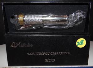 lot 208 image: LT INFINITE ELECTRONIC CIGARETTE MOD - ORNATE SILVER & GOLD FINISH - NIB