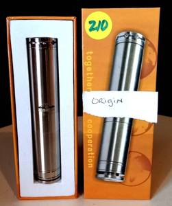 lot 210 image: NEW IN BOX - ORIGIN STAINLESS VAPE MOD