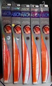 lot 255 image: NEW SELLERS ITEM - FUSION 20 - Lord & Cliff 100% Human Remi Hair 80 pc Fusion Extensions #ORANGE (5X$)