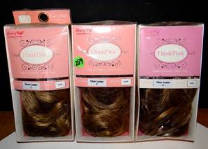 lot 289 image: NEW LOT OF 3 - THINK PINK Cheerleader II - Synthetic Ponytail by Lord & Cliff - COLOR 1416T (3X$)