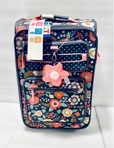 lot 218 image: New Crckt Kids 18 Softside Carry On Suitcase - Gray Floral Model-03-5561