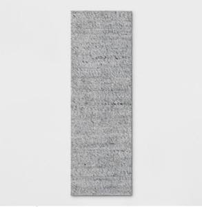 lot 260 image: New Project 62 Chunky Knit Wool Woven Rug 28 x 84 - Gray