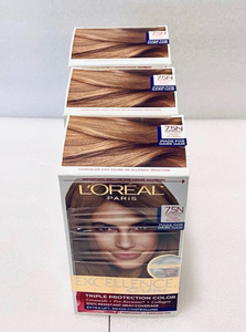 lot 426 image: Lot of 3 - New Loreal Paris Excellence Creme Triple Protection Color - 7.5N Neutral Dark Blonde - Made for Dark Hair