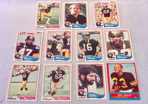 lot 33 image: Pittsburg Steelers Football Cards including 1963 Red Mack #125 (11 total)