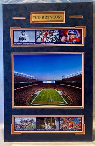 lot 52 image: Denver Broncos Go Broncos 13x20 Matted (no frame) Collage