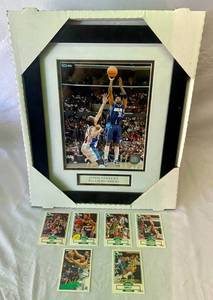 lot 56 image: Dallas Mavericks Jason Terry #31 framed and matted photo & Various Dallas Mavericks Trading Cards