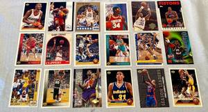 lot 60 image: 18 NBA Basketball Cards including Magic Johnson and Clyde Drexler