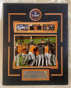 lot 64 image: Houston Strong Astros 20 x 16 2017 World Series Champions Matted Photo