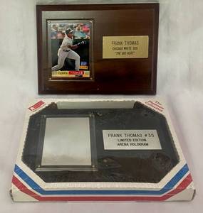 lot 117 image: Frank Thomas Chicago White Sox The Big Hurt & Limited Edition Arena Hologram Plaques (2)