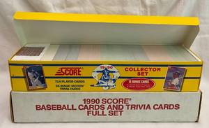lot 120 image: 1990 Score MLB Baseball Collector Set 714 Player Cards 56 Magic Motion Trivia Cards