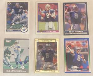 lot 140 image: Troy Aikman Collectable Cards including Score #21 (6 cards)