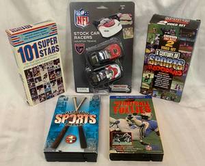 lot 149 image: NFL Houston Texans Stock Car Racers (NIB) VHS 101 Superstars Outrageous Sports Pranks Son of Football Follies A Century of Sports Bloopers