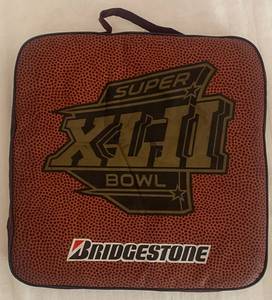 lot 157 image: Super Bowl XLII Patriots v Giants Seat Cushion February 3, 2008