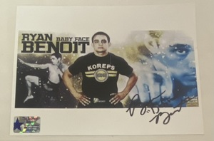 lot 186 image: MMA Fighter Ryan Babyface Benoit Autographed Photo 8.5 x 11