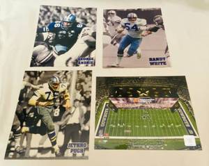lot 197 image: Set of 4 Photos - 10 x 8 Dallas Cowboys George Andrie Randy White Jethro Pugh and the Stadium