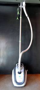 lot 1 image: BIG $ ITEM - STEAMFAST PORTABLE FABRIC STEAMER WITH HANDHELD CONTROL AND HANGER , ADJUSTABLE POLE HEIGHT