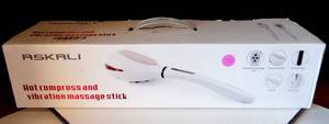 lot 28 image: NEW IN BOX - ASKALI HOT COMPRESS & MULTI SPEED VIBRATION MASSAGER (US & EU ADAPTORS)