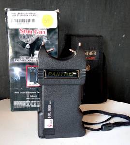 lot 39 image: NEW IN BOX - PANTHERS 100K STUN GUN WITH CASE