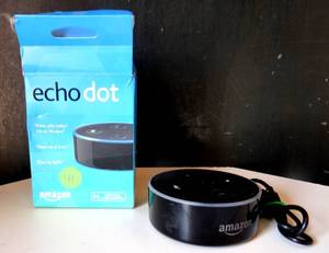 lot 41 image: Amazon Echo Dot RS03QR BlackGray 2nd Gen Alexa Smart Wireless Bluetooth Speaker - WORKS
