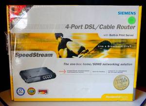lot 71 image: NEWSEALED - Siemens SS2614 SpeedStream 4 Port DSLCable Router with Print Server