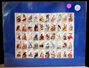 lot 76 image: 1987 North American Wildlife Stamp Issue - 22 Cent US Postage Stamps - Sheet Block of 50 Vintage Unused Stamps - Complete Block of Stamps