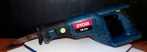 lot 86 image: Ryobi RJC181 18 Volt Cordless Reciprocating Saw-Used Excellent condition