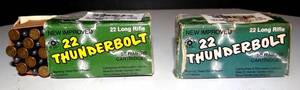lot 92 image: TUNDERBOLT 22 LR AMMUNITION - 100 ROUNDS TOTAL