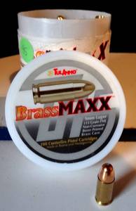 lot 95 image: TulAMMO BRASS MAX 9mm 115 GRAIN FULL METAL JACKET