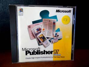 lot 117 image: VINTAGE Microsoft Publisher 97  PC CD Software CD Deluxe 1997