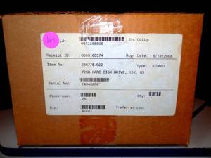 lot 169 image: NEWSEALED BOX - 286778-B22-03 - HP 72.8GB 15000RPM Ultra-320 SCSI Hot-Pluggable LVD 80-Pin 3.5-inch Hard Drive $$$