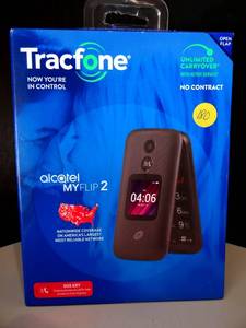 lot 180 image: NEWSEALED - Tracfone My Flip 2 4G LTE Flip Phone - Black - 4GB