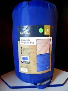 lot 182 image: Magellan Outdoor Rectangle Sleeping Bag 45 Degree 2.5lb - BLUE