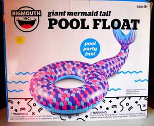 lot 183 image: BIGFOOT INC. GIANT MERMAID TAIL POOL FLOAT - NEW IN BOX