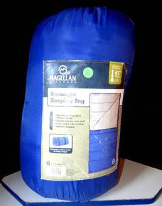 lot 188 image: Magellan Outdoor Rectangle Sleeping Bag 45 Degree 2.5lb - BLUE