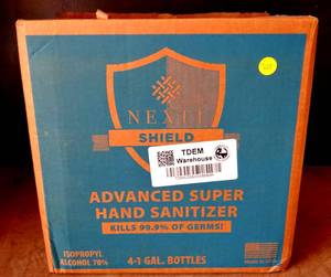 lot 207 image: NEW CASE OF 4 - NEXXT SHIELD ONE GALLON HAND SANITISER