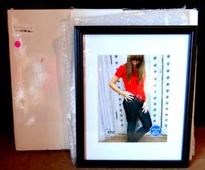 lot 258 image: NEW - PAIR OF 11 X 14 MATTED WOOD FRAMES