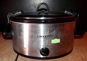 lot 262 image: Crock-Pot SCCPVL600-S 6 Quart Slow Cooker - Silver Stainless Steel - WORKS