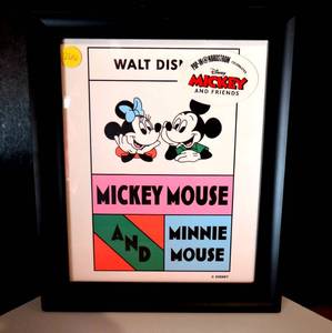 lot 266 image: POP-IN NORSTRUM DISNEY ART - NEW MICKEY & MINNIE FRAMED PRINT  - $55.00 RETAIL PRICE