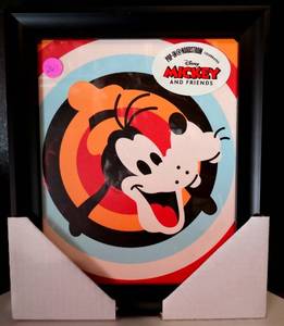 lot 267 image: POP-IN NORSTRUM DISNEY ART - NEW GOOFY FRAMED PRINT  - $55.00 RETAIL PRICE