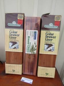 lot 23 image: 3 new natural cedar drawer liners