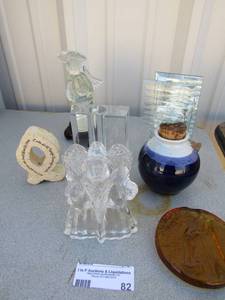 lot 82 image: various tea light candle holders, clear glass, various other home dcor